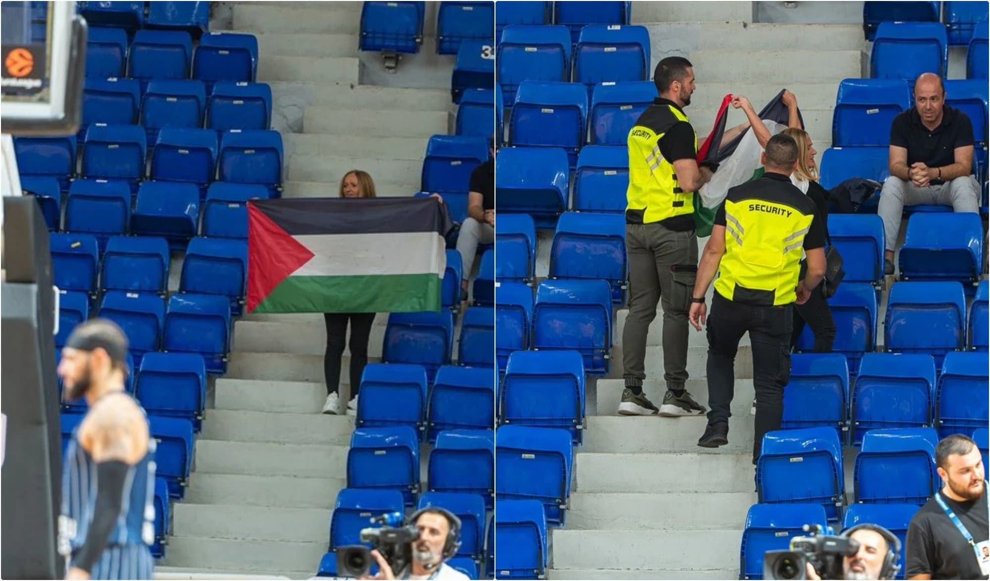 Podgorica: Žena na utakmici izraelskog tima raširila palestinsku zastavu, reagiralo osiguranje