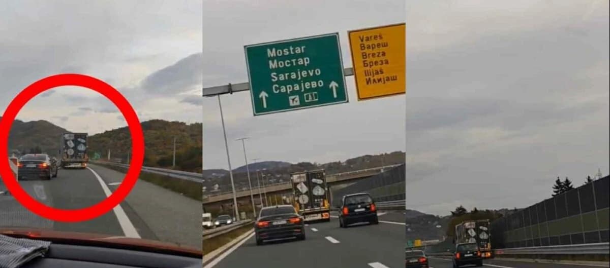 Vozač kamiona vrludao po autoputu pa udarao u barijere, jedva se zaustavio