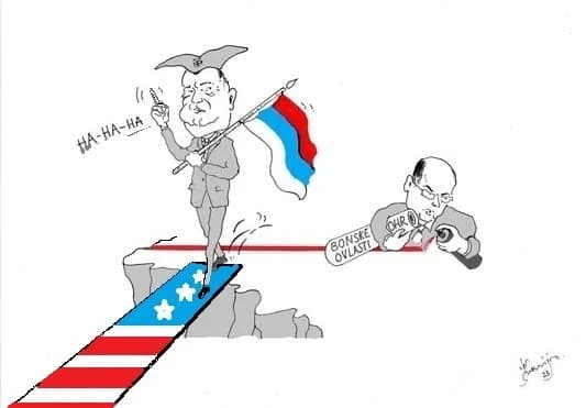Karikatura Šukrije Meholjića: Ni Trumpovo pomilovanje ovom kameleonu nije pomoglo