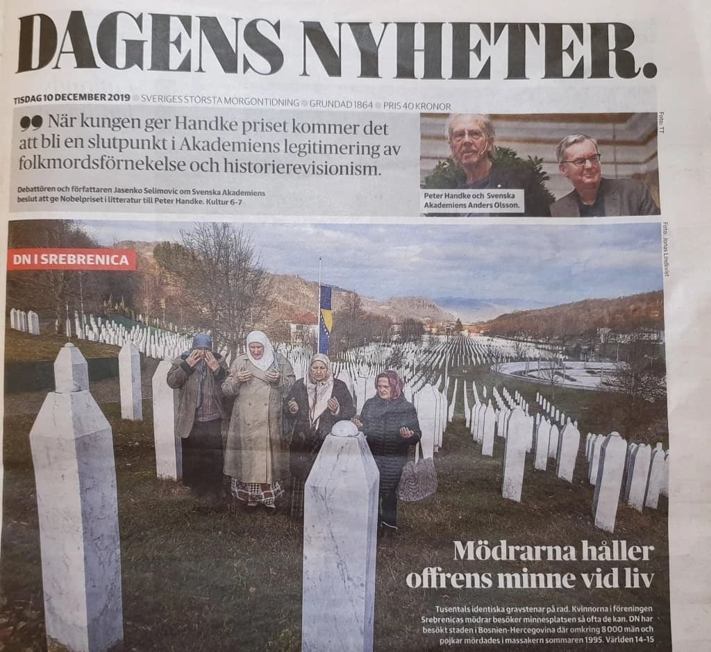 Švedski mediji o dodjeli nagrade Peteru Handkeu