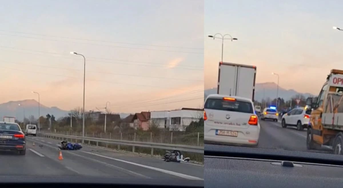 Saobraćajna nesreća na brzoj cesti Ilidža-Blažuj: Motociklist zatražio ljekarsku pomoć