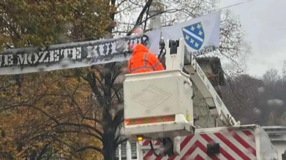 Kome u Novom Travniku smetaju ljiljani i transparent navijača BiH?