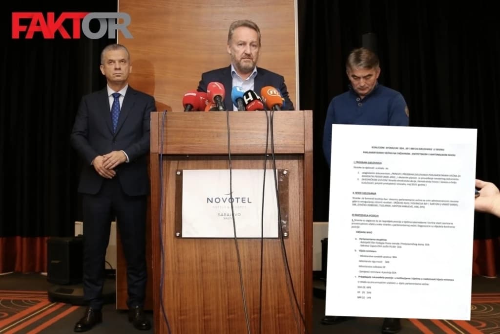 Bakir Izetbegović, Fahrudin Radončić i Željko Komšić
