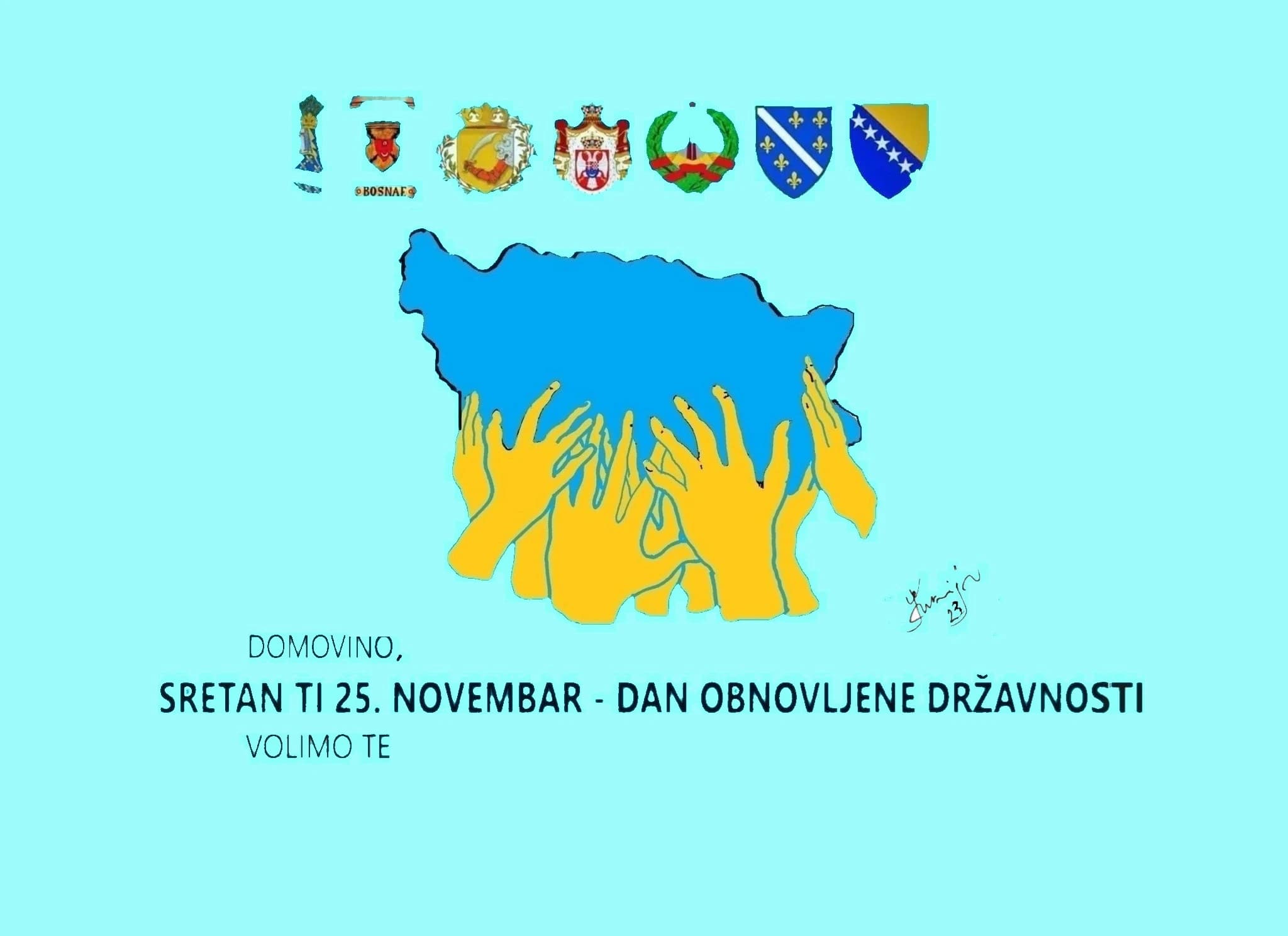 Karikaturist Šukrija Meholjić čestitao Dan državnosti BiH
