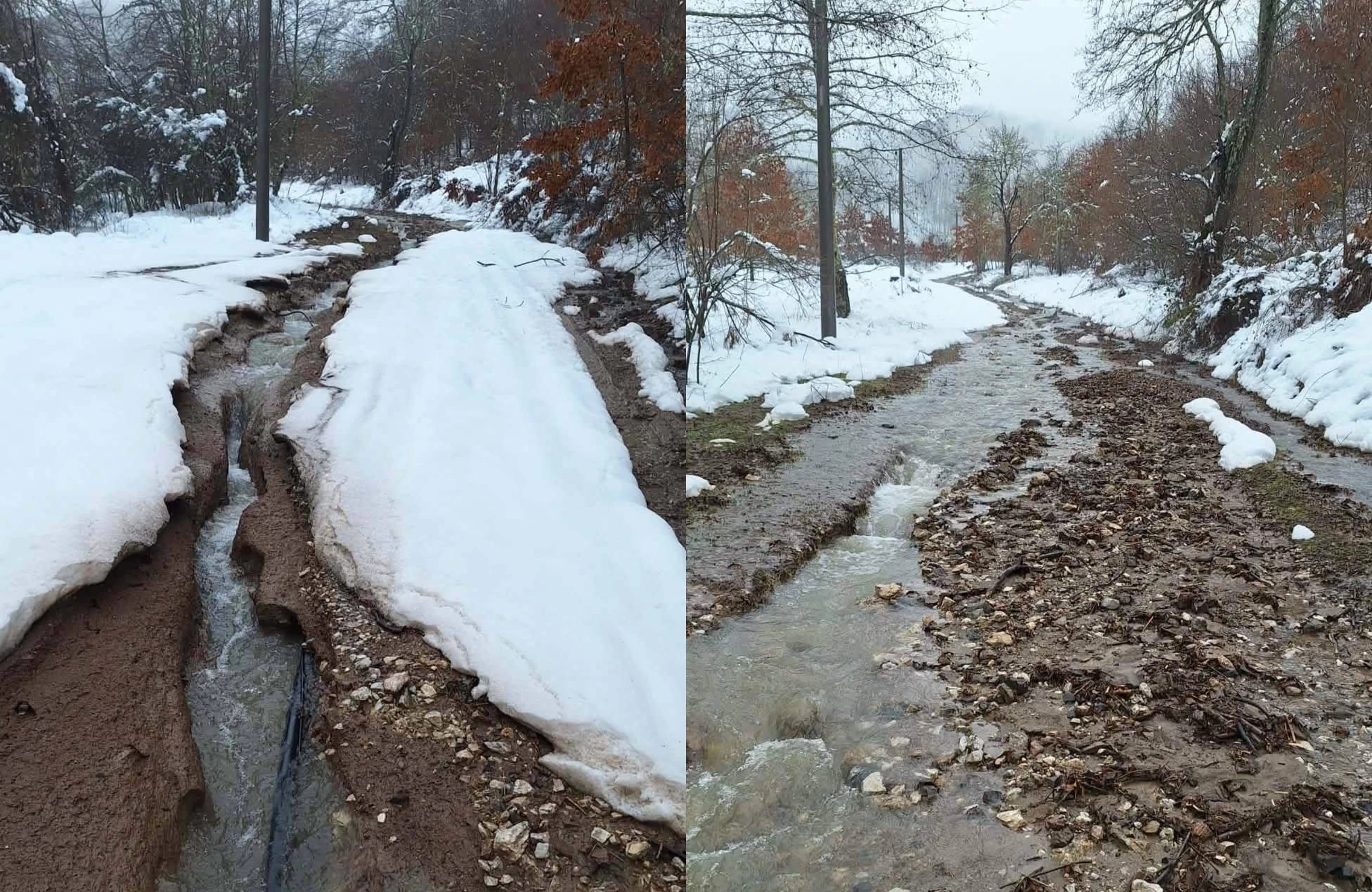 Bujice odnijele makadamske puteve u MZ Jabuka
