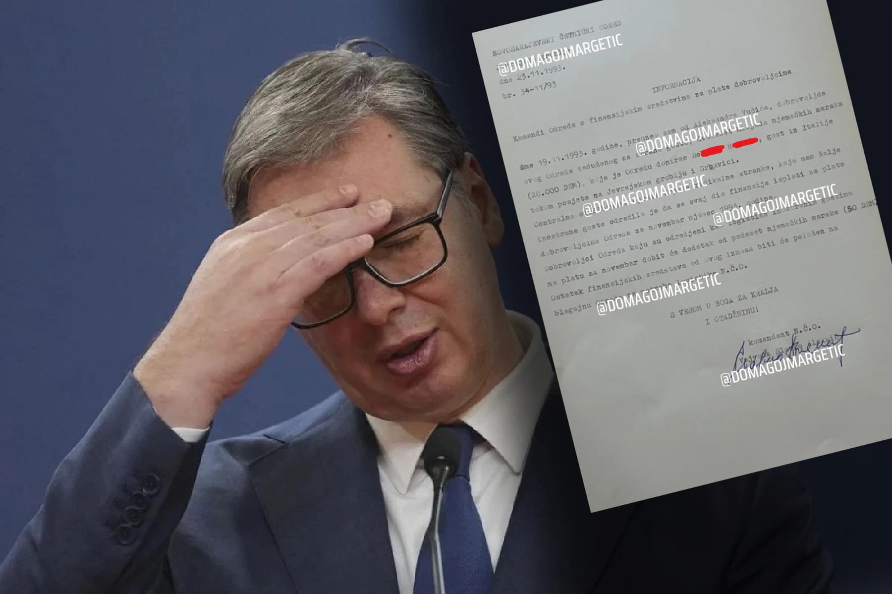 Margetić objavio dokumente za koje tvrdi da dokazuju Vučićevu ulogu u "Sarajevo safariju"