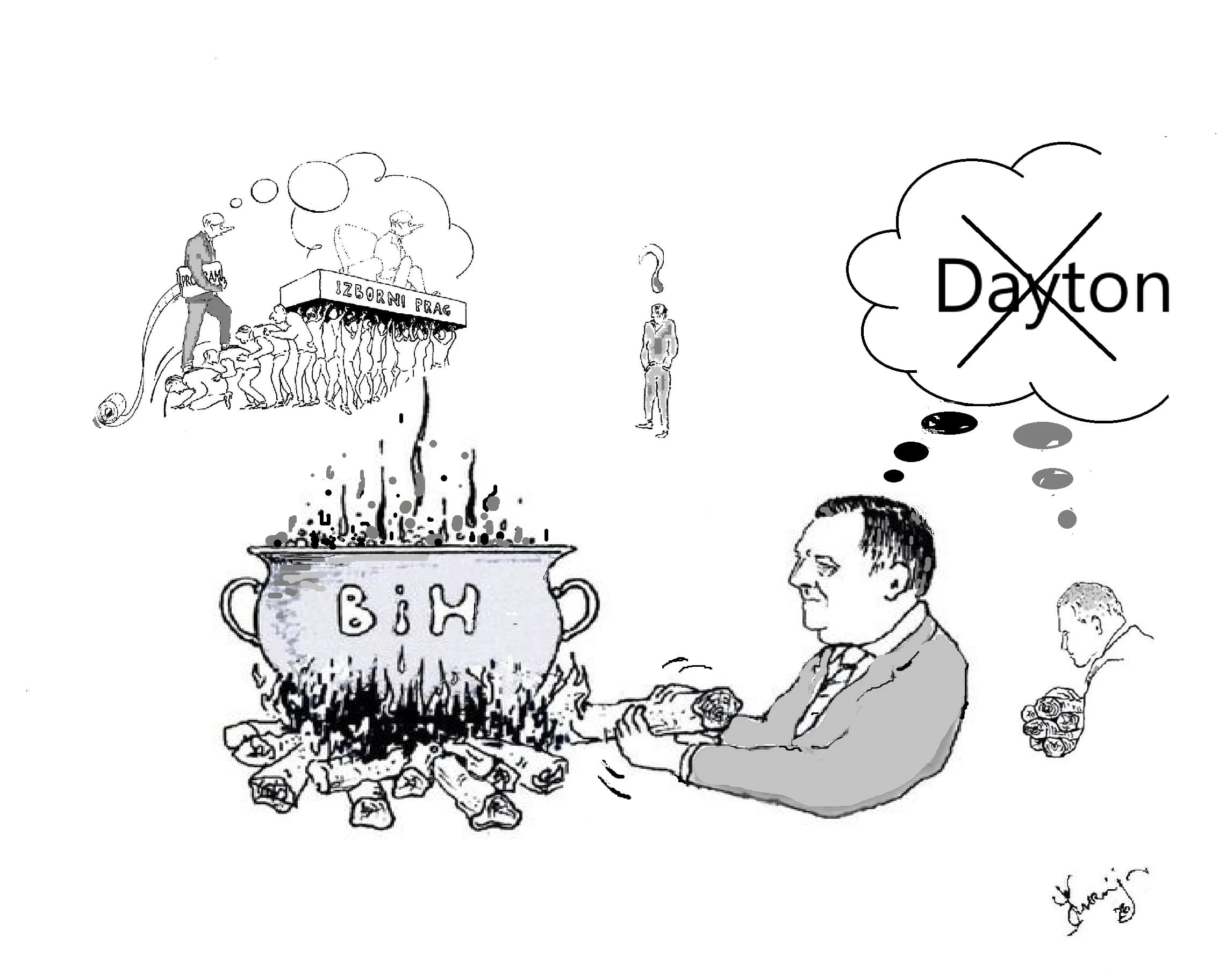 Karikaturist Meholjić o predizbornoj kampanji: Bosanski lonac ključa, ko će reći stop povampirenom fašizmu