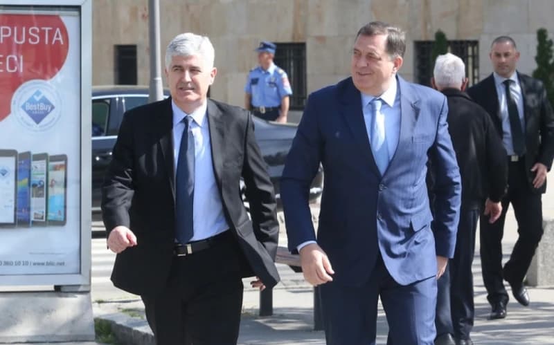 Lider HDZ-a Dragan Čović i lider SNSD-a Milorad Dodik