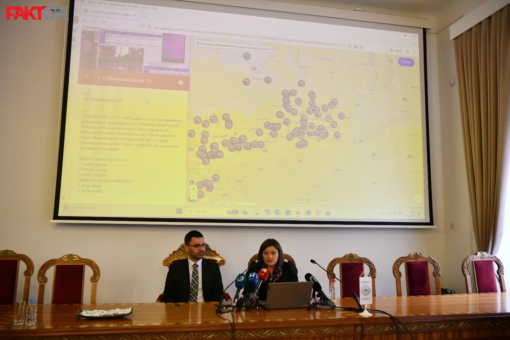 Predstavljena interaktivna mapa granatiranja Sarajeva