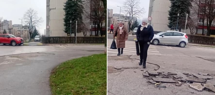 Nakon pisanja Faktora, trotoar u sarajevskoj ulici očišćen od izlomljenih betonskih komada