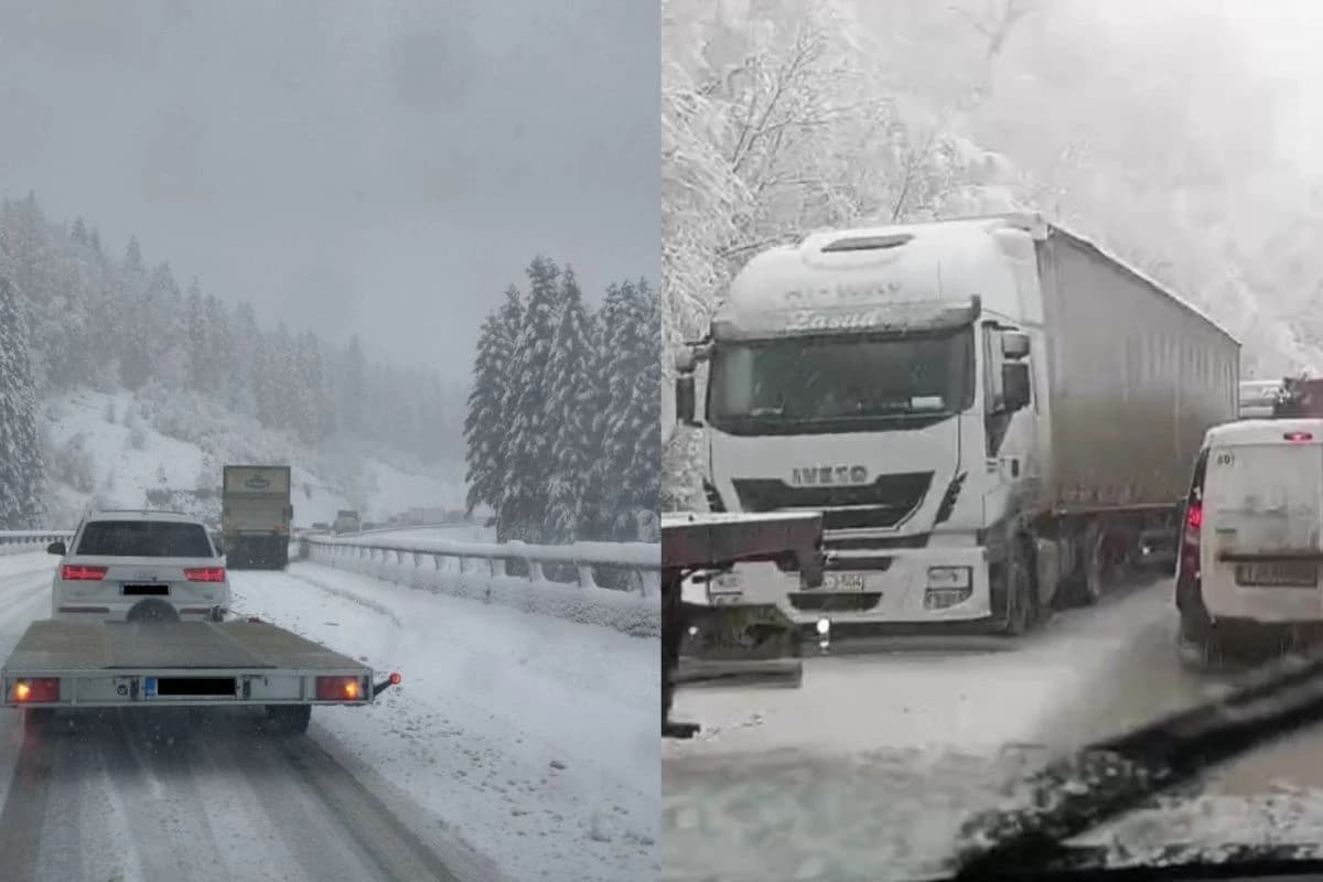 Karaula, kamioni na potezu Kladanj - Stupari