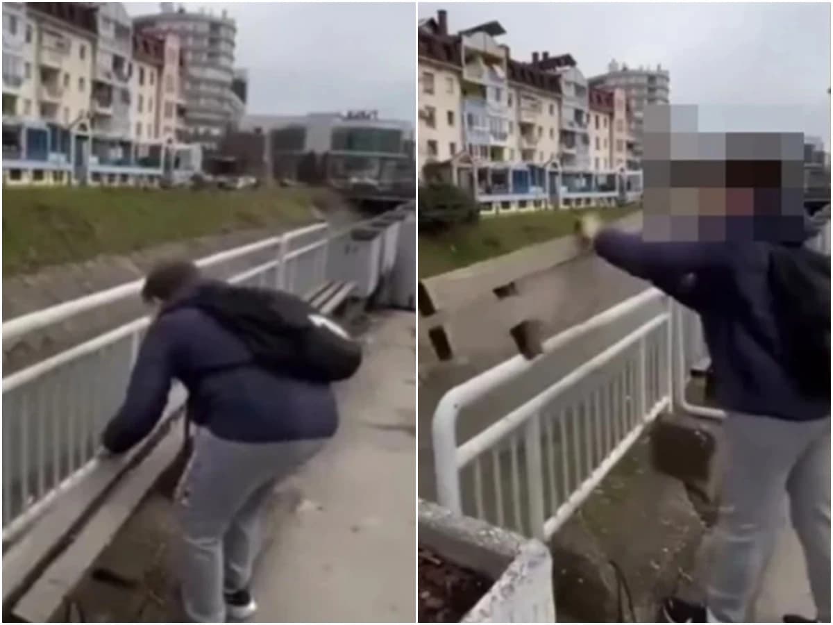 Maloljetnik baca klupu u Jalu