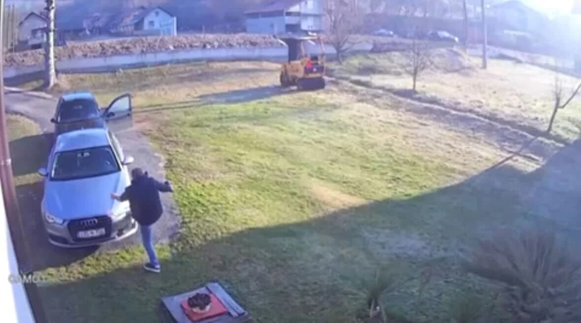 Fotografija sa video nadzora pokazuje napad na auto Mirsada Husejinovića