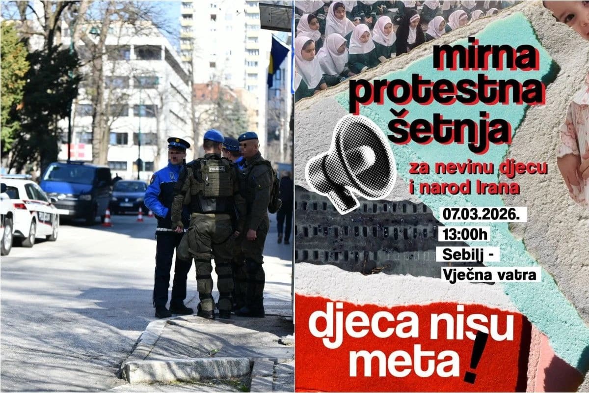 Policija u Sarajevu zabranila skup podrške i šetnju za ubijenu djecu i civile Irana