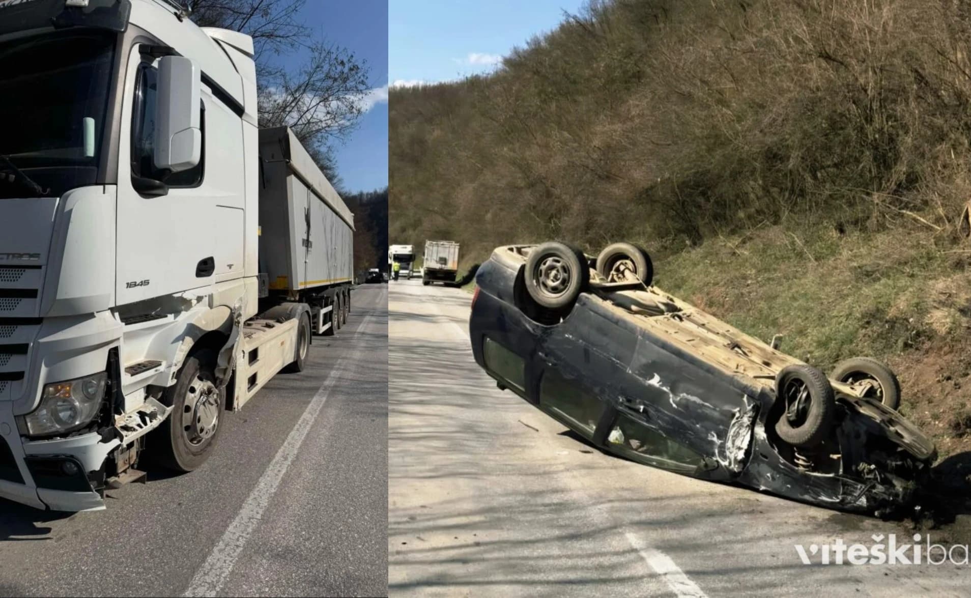 Povrijeđeni vozač i putnica iz pola