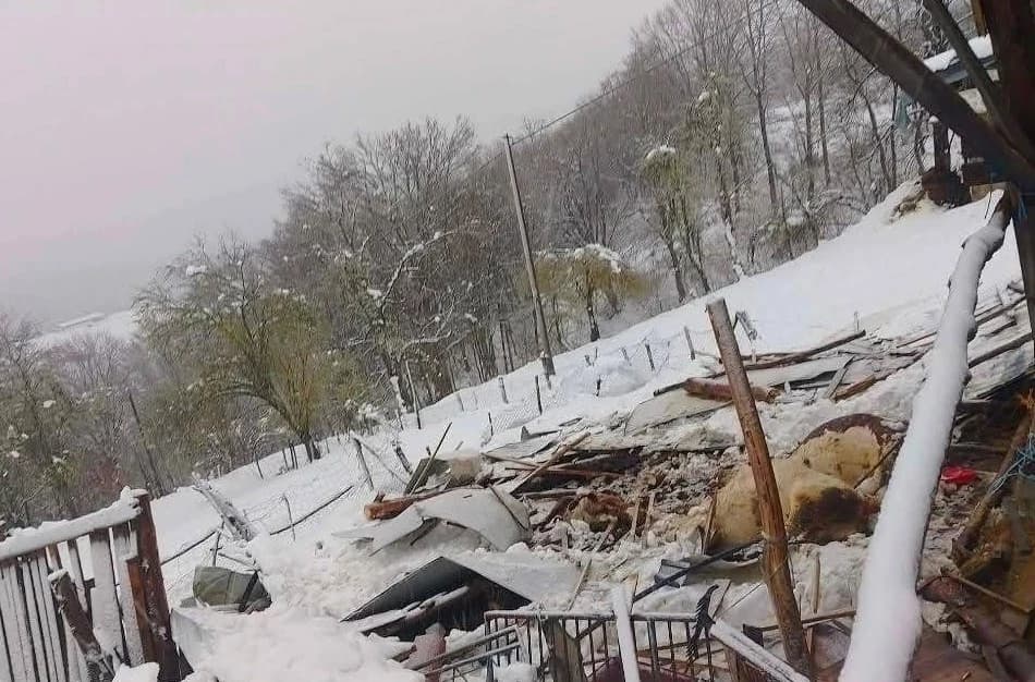 Urušena štala porodice Hadžić iz Bosanske Krupe