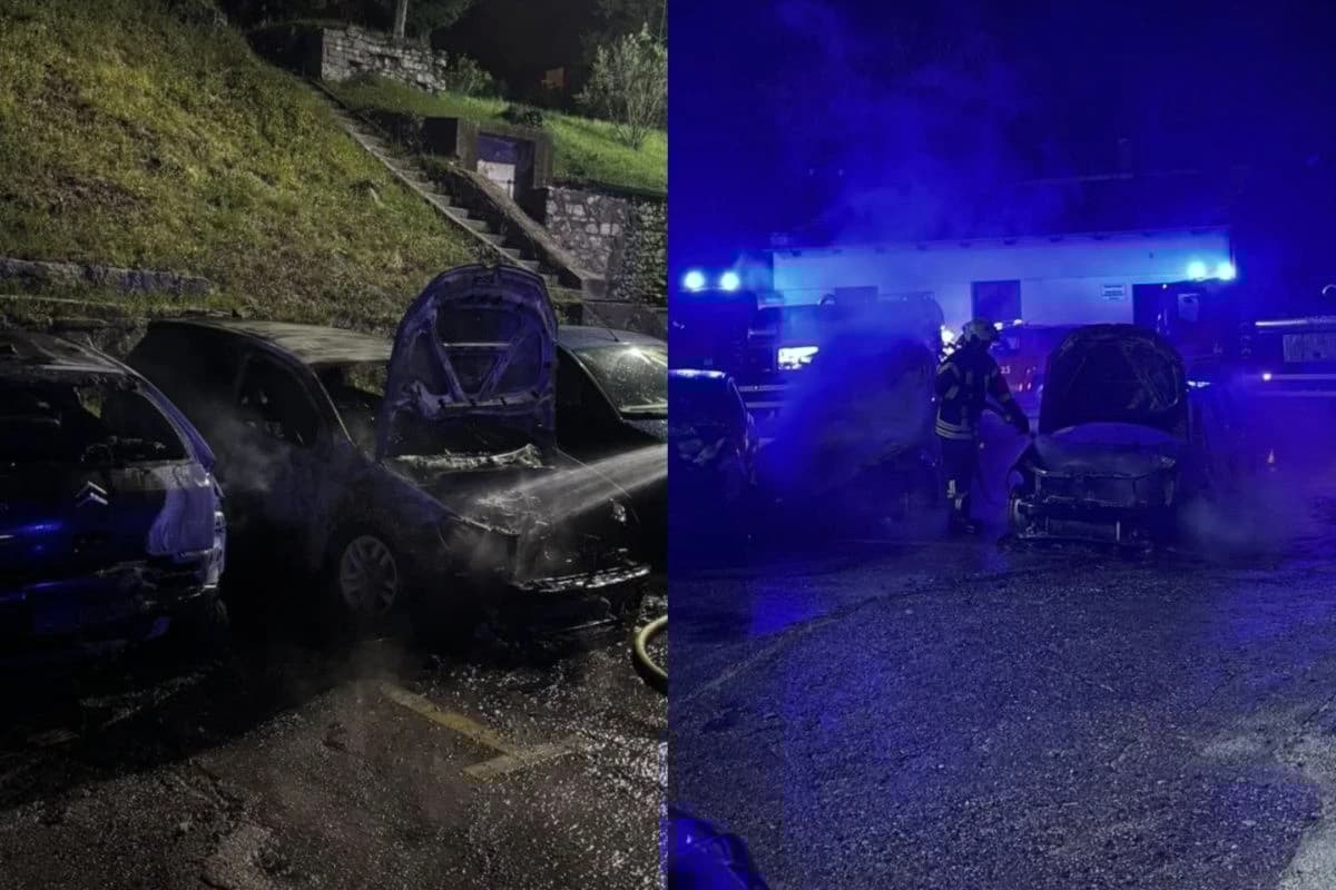 U dvorištu škole u Mostaru u požaru izgorjelo nekoliko auta
