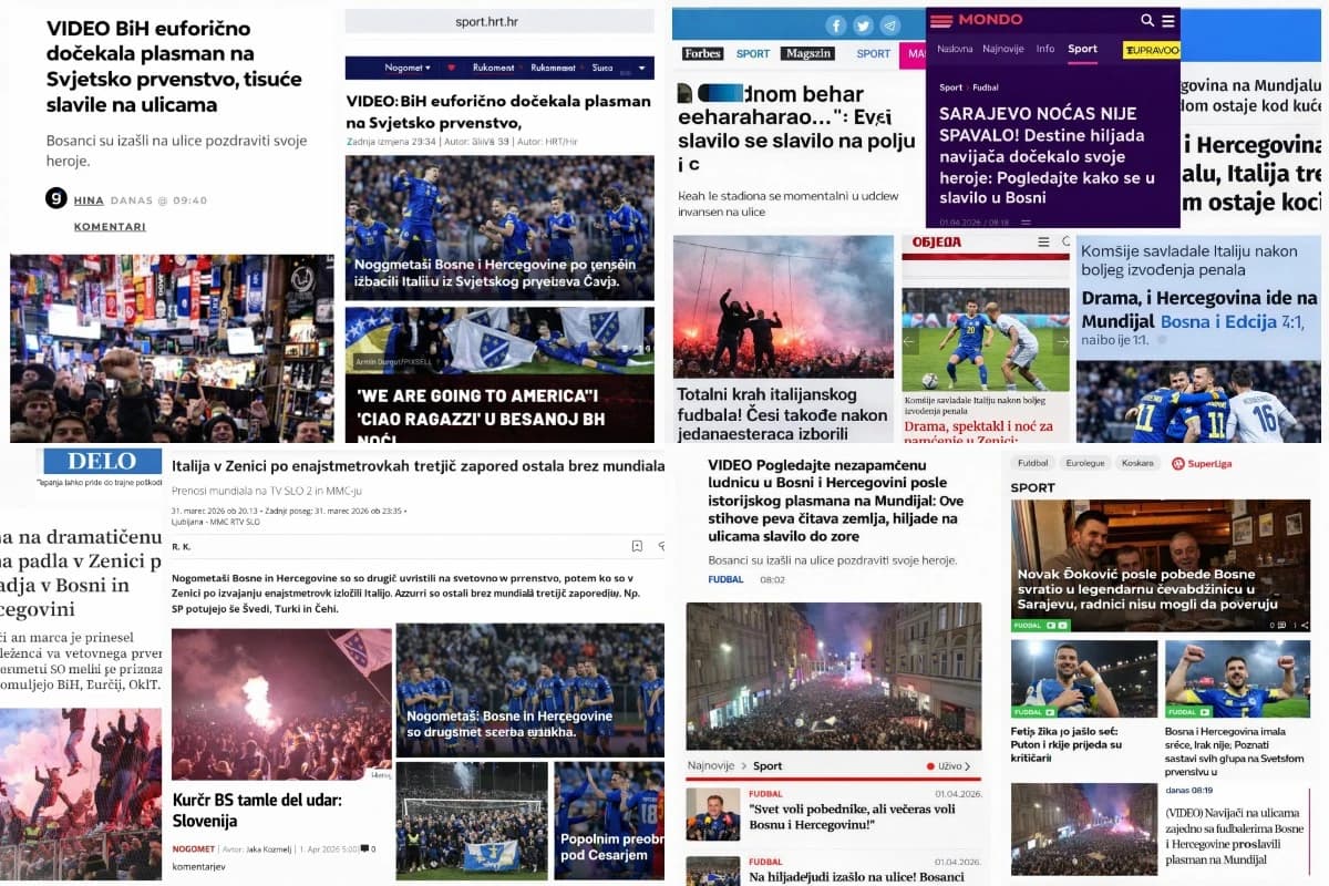 Regionalni mediji o prolasku Zmajeva na Mundijal: "BiH slavi, zaslužila je", "Fudbalsko čudo", "Azzuri u suzama"...