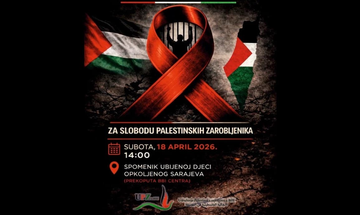 U subotu u Sarajevu skup solidarnosti s palestinskim zatvorenicima
