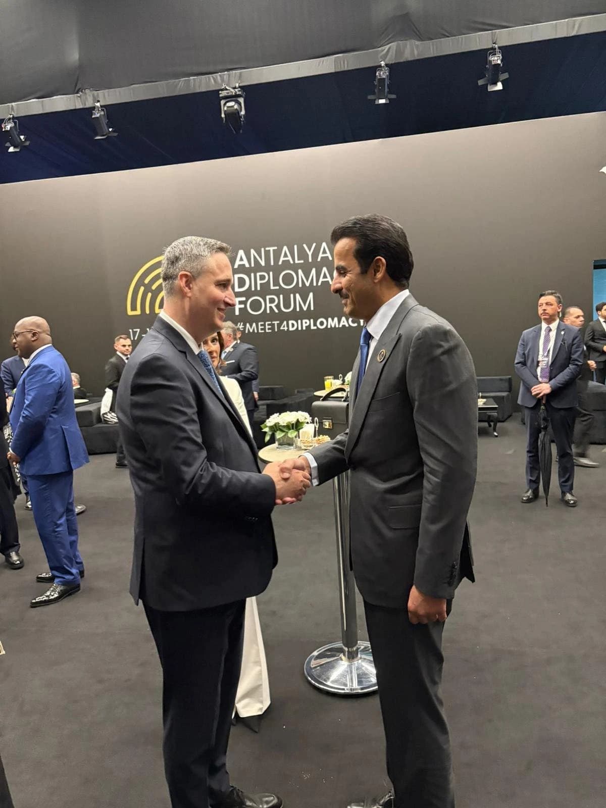 Denis Bećirović i Tamim bin Hamad Al Thani - kada se pozdrav pretvara u "važan razgovor"