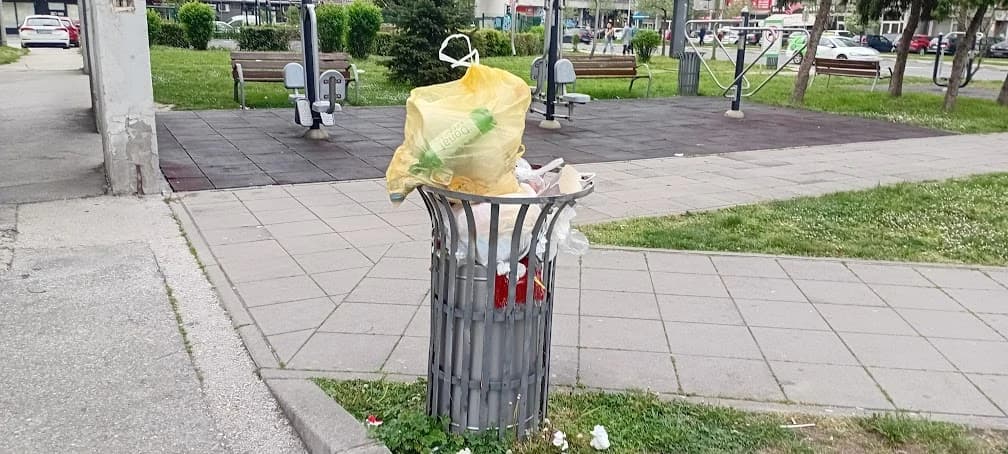 Korpe za otpatke na Pofalićima služe pojedinicima da u njih bacaju svoje kućno smeće