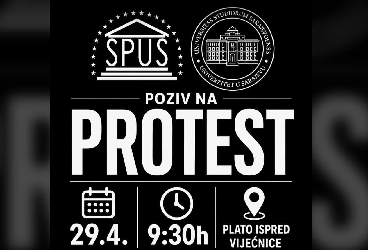 Univerzitet u Sarajevu poziva studente i profesore na proteste protiv plana za Kvadrant C