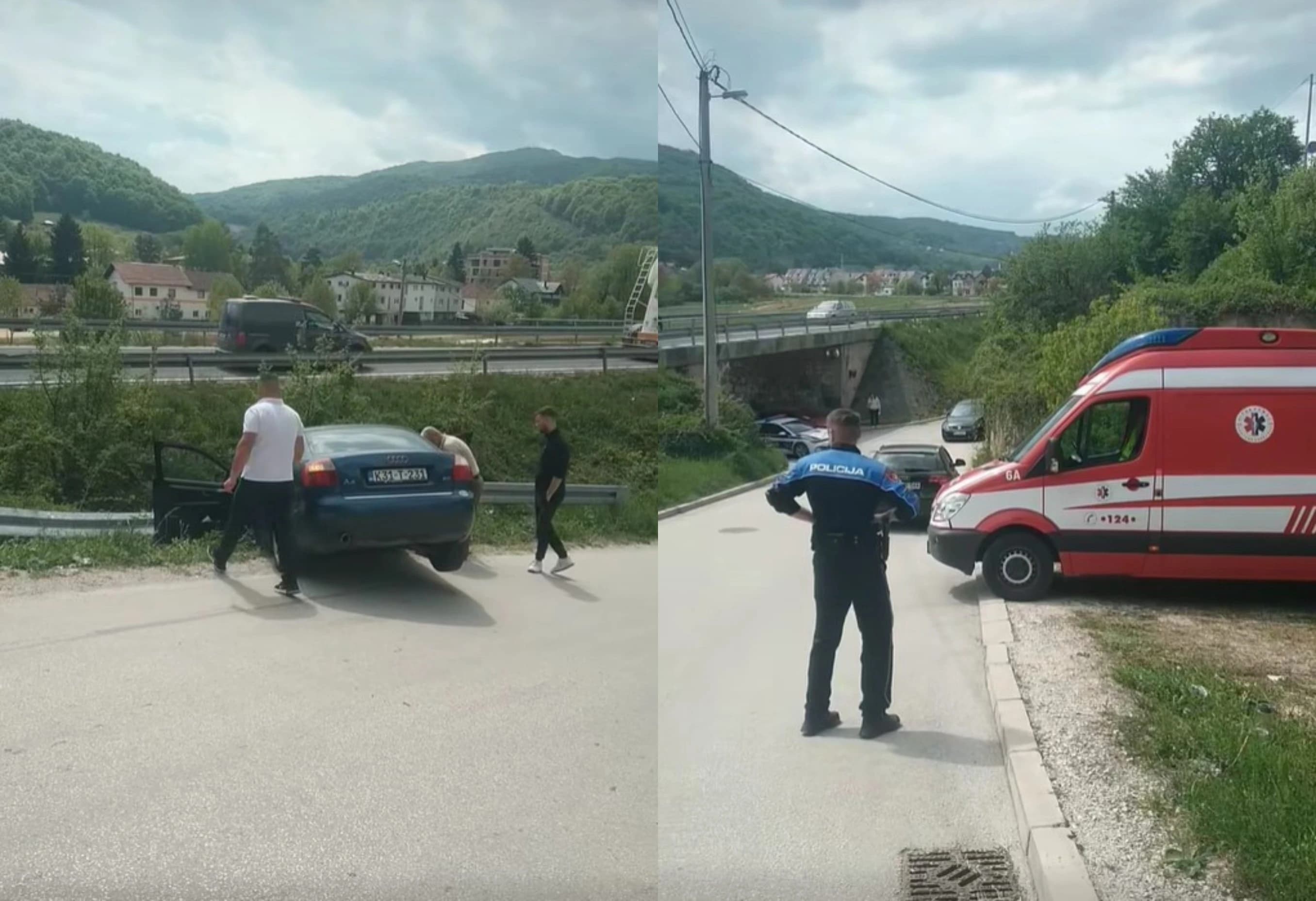 Hadžići: Supružnici teško povrijeđeni prilikom udara autom u betonski zid