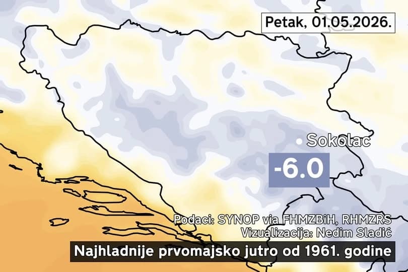 Meteorolog Nedim Sladić: Iza nas je najhladnije prvomajsko jutro od 1961. godine