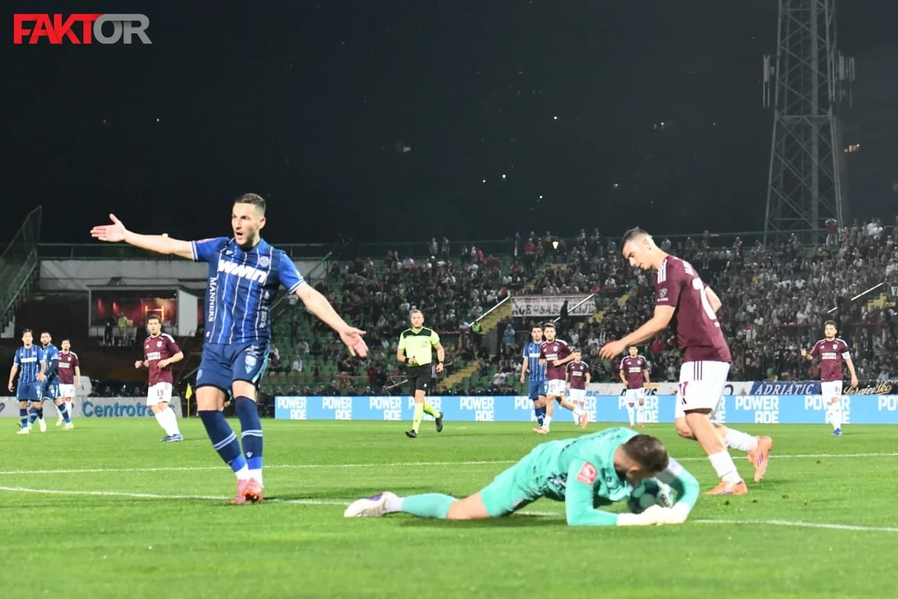 TOK UTAKMICE / Sarajevo - Željezničar 1:0
