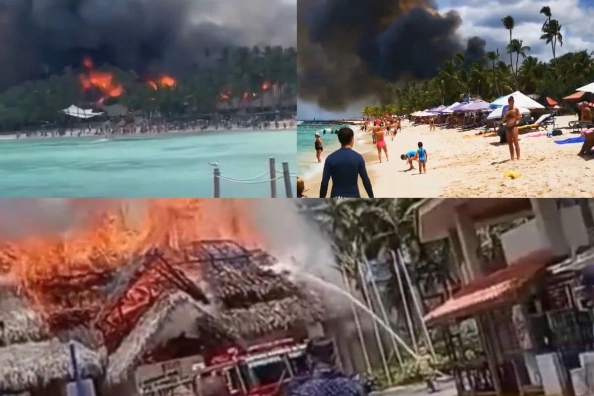 Požar u ljetovalištu na plaži