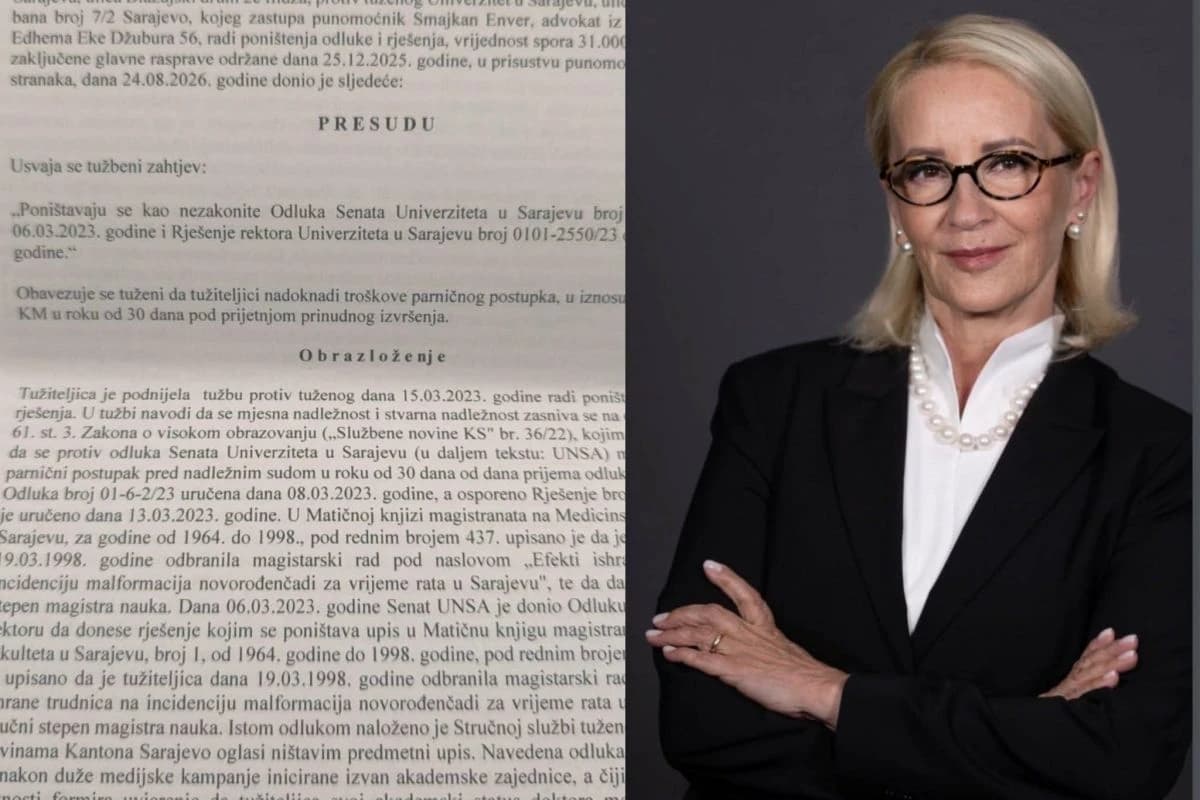 Izetbegović se oglasila nakon odluke Suda: Za jake su iskušenja, a zlo će se vratiti onima od koji je došlo