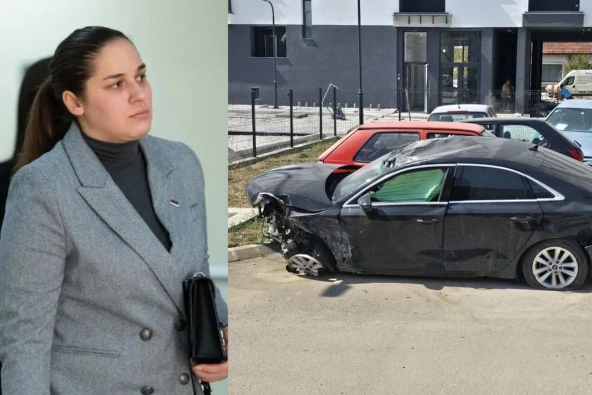 Anja Ljubojević i audi kojeg je slupala