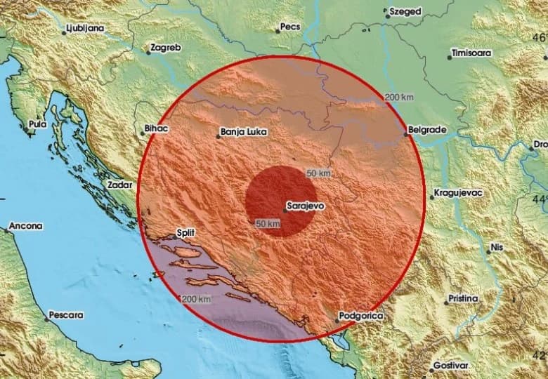 Zemljotres u blizini Sarajeva: "Bila je tutnjava"