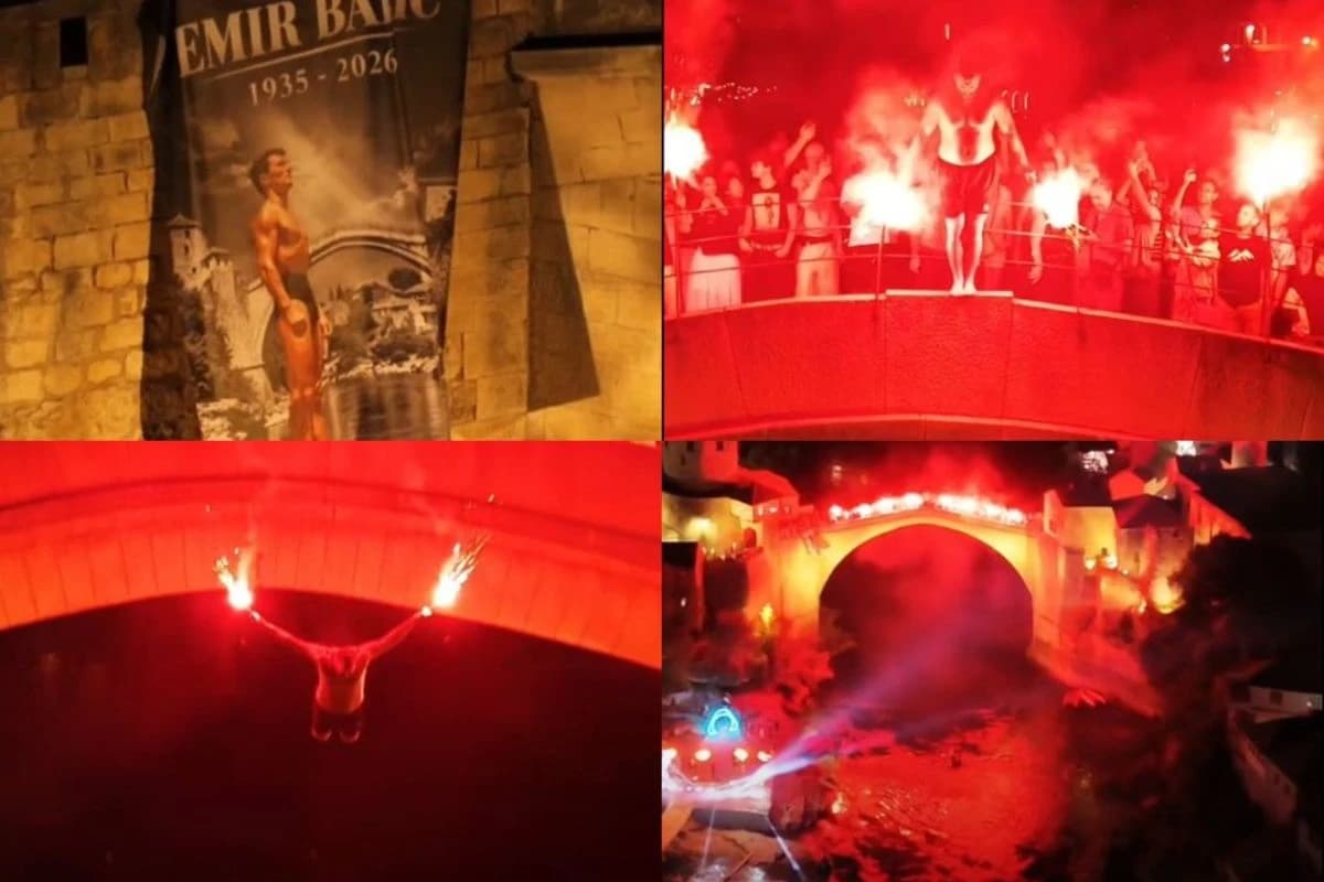Veličanstvenim skokom uz baklje Mostar se oprostio od Emira Balića: Pogledajte kako je izgledalo
