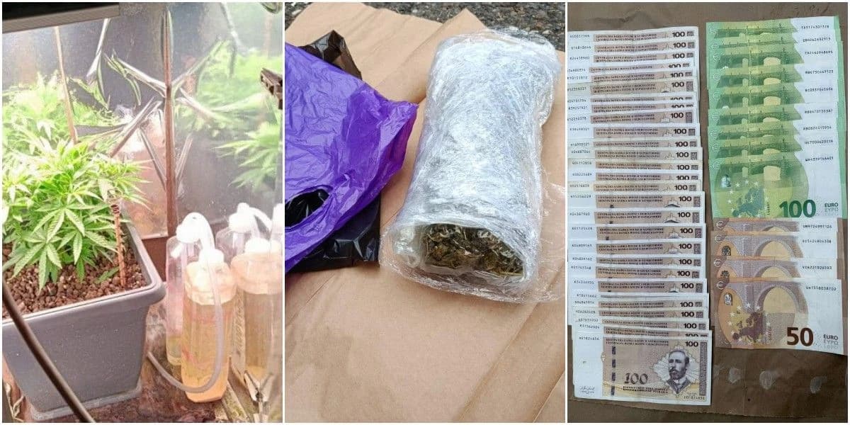 U akciji "Trener" oduzeta četiri kilograma marihuane, pronađena i laboratorija, uhapšene tri osobe