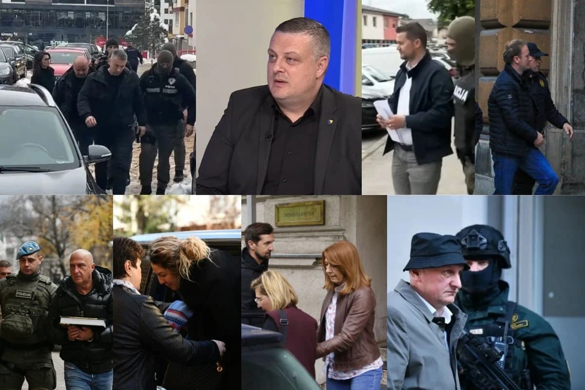 Dio zvaničnika koji su privođeni i/ili su pod istragom