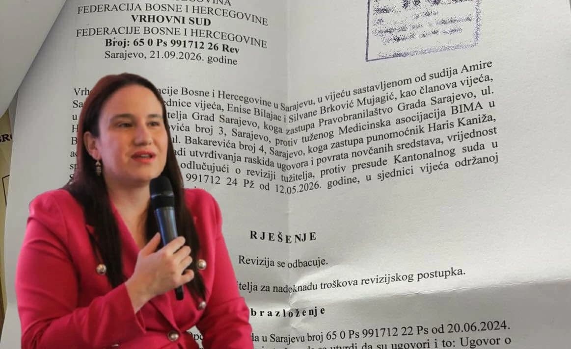 Tužba iz vremena Benjamine Karić: Grad Sarajevo izgubio i na Vrhovnom sudu FBiH u sporu protiv BIMA-e