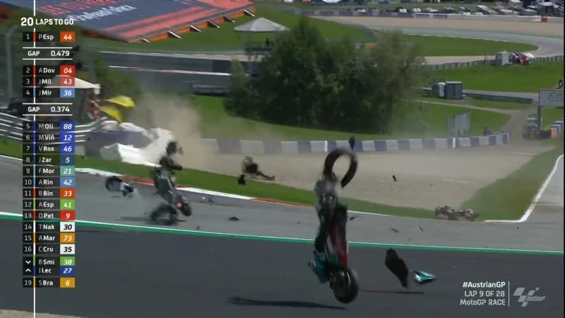 Težak sudar prekinuo VN Austrije, u novoj utrci trijumfovao Dovizioso