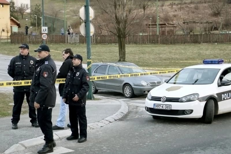 Sa uviđaja nakon ubistva na Mojmilu  2. marta 2015. godine
