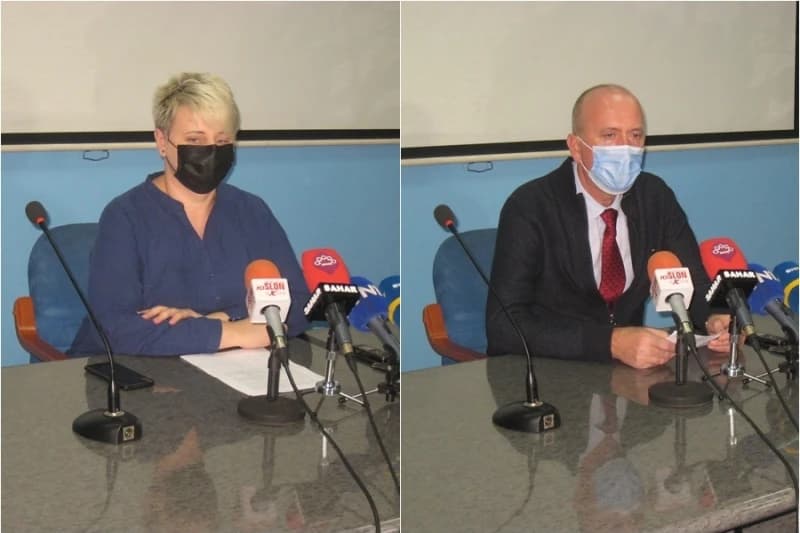 Ministrica zdravstva TK Dajana Čolić i direktor UKC-a Tuzla Vahid Jusufović