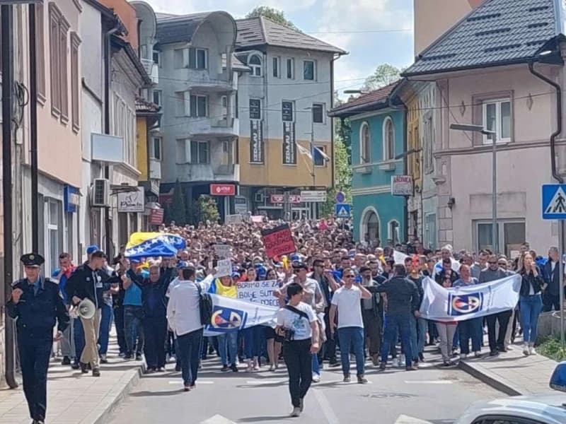 Protest građana u Goraždu