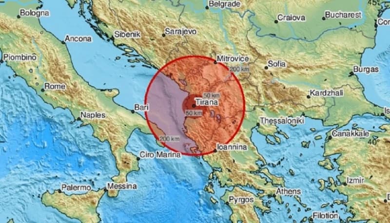 Tirana, zemljotres 
