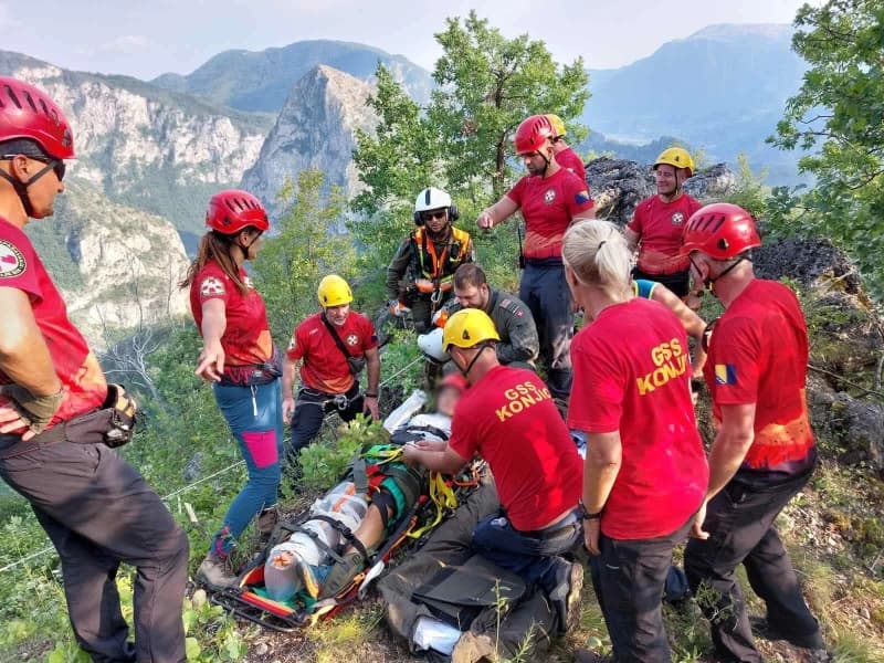 Akcija na grebenu između kanjona Neretve i Rakitnice, spašena njemačka državljanka