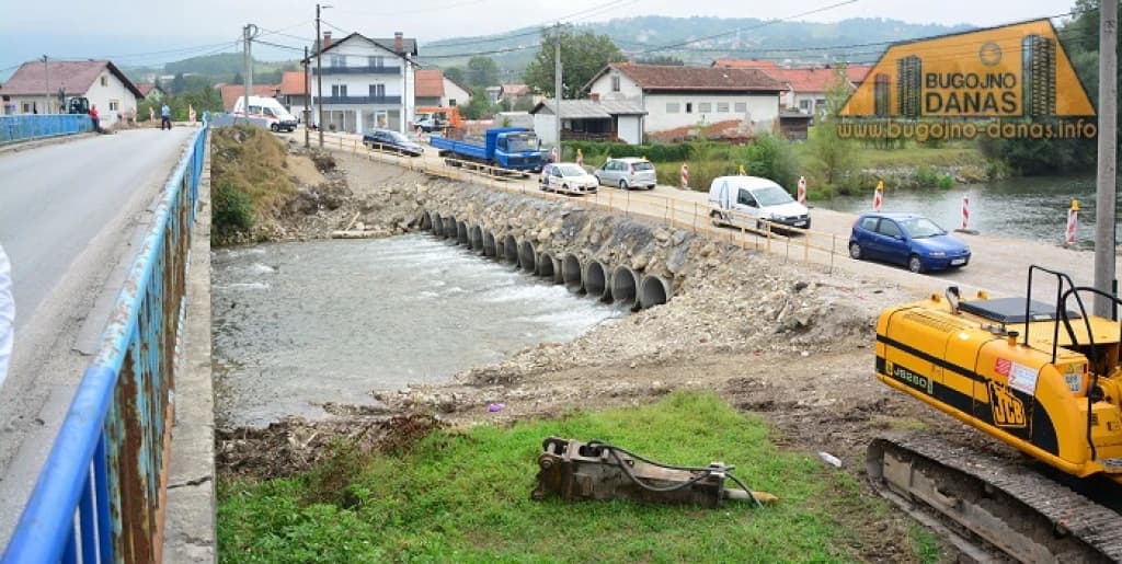 Zbog rekonstrukcije mosta u Bugojnu saobraća se privremenom obilaznicom
