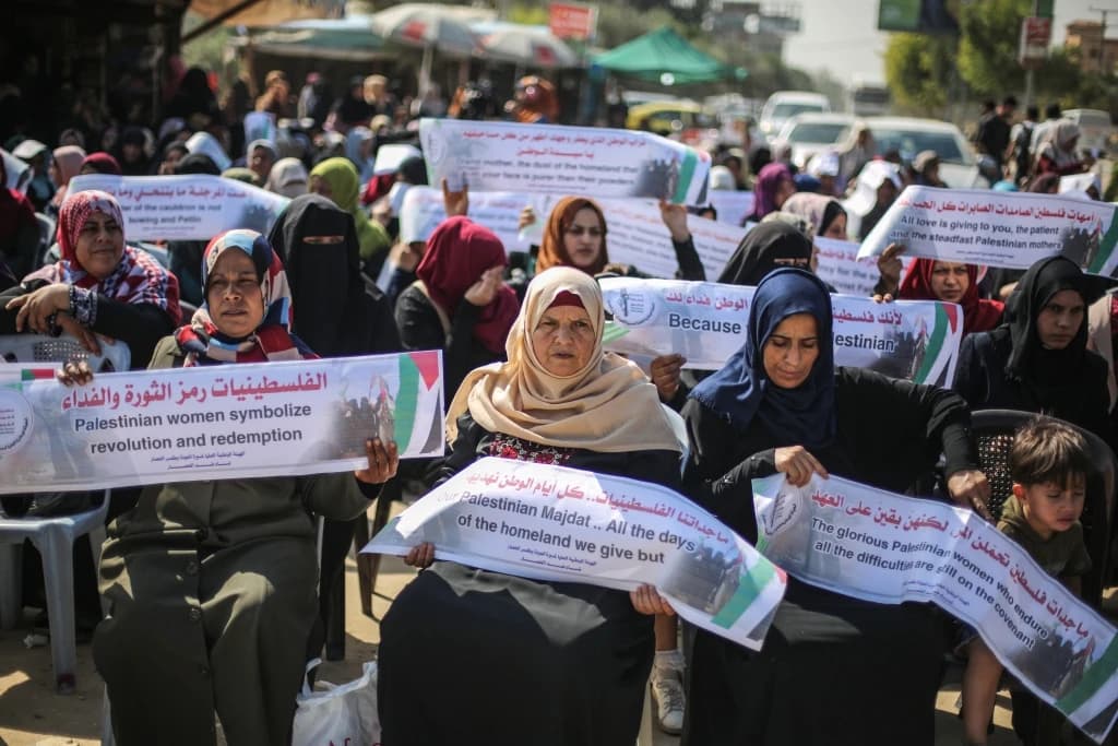 Palestinke protestuju zbog blokade Pojasa Gaze