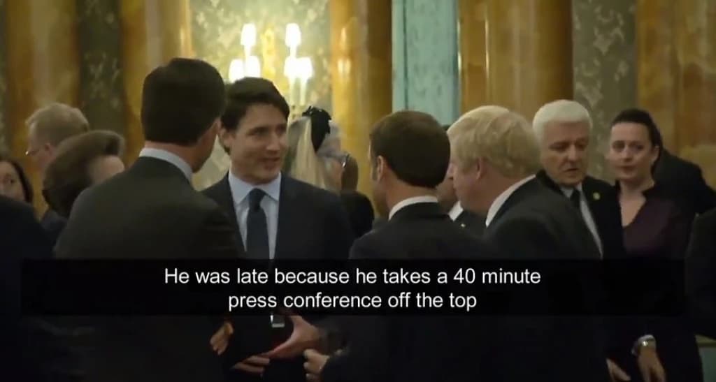 Justin Trudeau, Boris Johnson i Emmanuel Macron