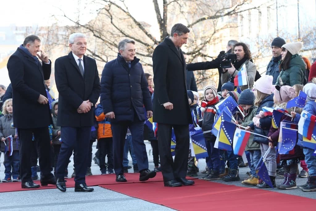 Svečano dočekani u Ljubljani: Članovi Predsjedništva BiH u zvaničnoj posjeti Sloveniji