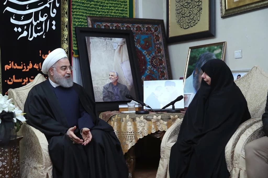 Predsjednik Rouhani u posjeti porodici ubijenog generala