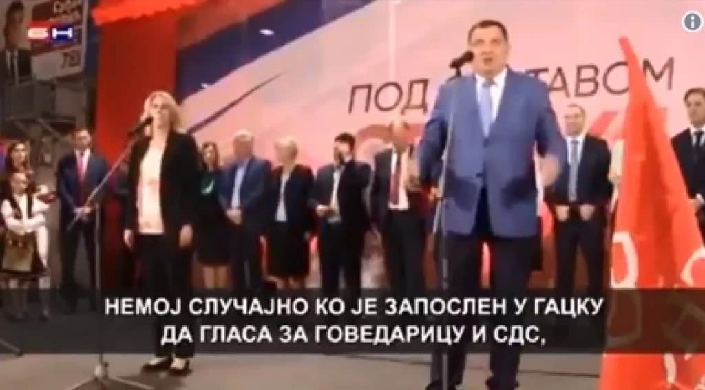 Ko u Gacku glasa za Govedaricu i SDS, leti s posla