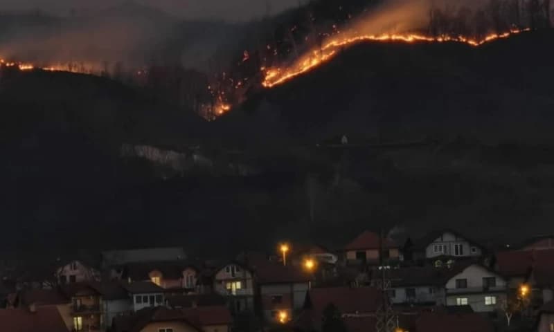 Požar u tuzlanskom naselju Kužici
